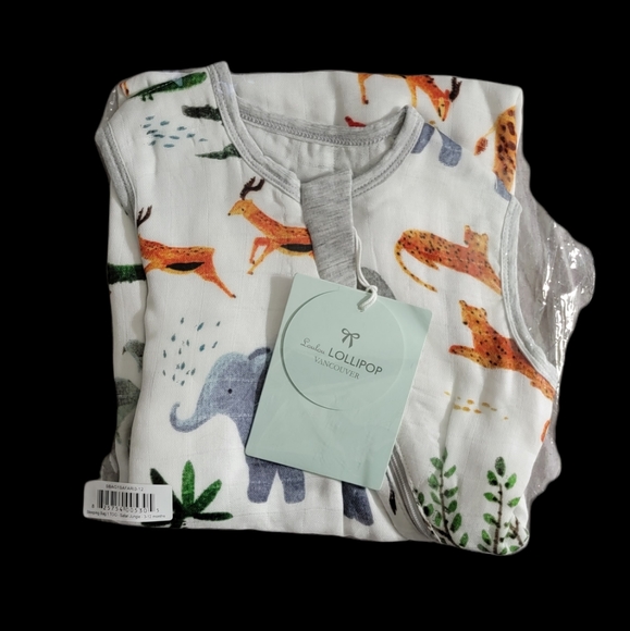 Loulou Lollipop Muslin Sleep Sack Wearable Blanket - Safari Jungle - Picture 5 of 5